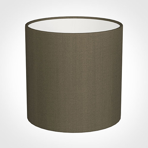 30cm Medium Cylinder Shade in Bronze Brown Silk