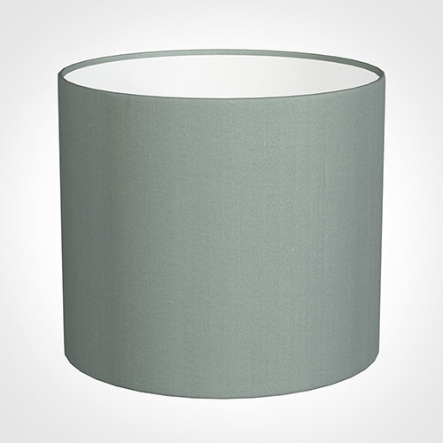 35cm Medium Cylinder Shade in Aquamarine Faux Silk