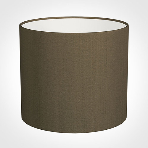 35cm Medium Cylinder Shade in Bronze Faux Silk