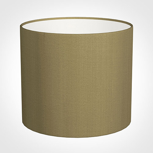 35cm Medium Cylinder Shade in Dull Gold Faux Silk