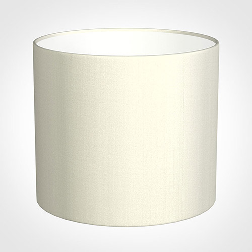 35cm Medium Cylinder Shade in Pearl Faux Silk