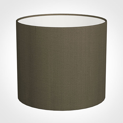 35cm Medium Cylinder Shade in Bronze Brown Silk
