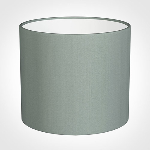 40cm Medium Cylinder Shade in Aquamarine Faux Silk