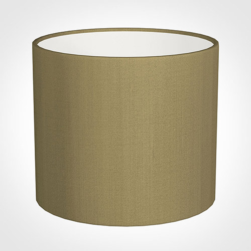 40cm Medium Cylinder Shade in Dull Gold Faux Silk