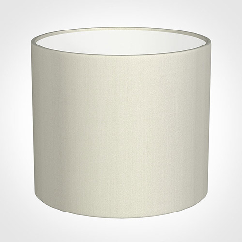 40cm Medium Cylinder Shade in Pearl Faux Silk