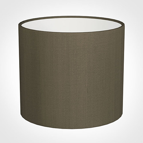 40cm Medium Cylinder Shade in Bronze Brown Silk