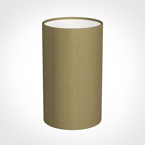 15cm Narrow Cylinder Shade in Dull Gold Faux Silk
