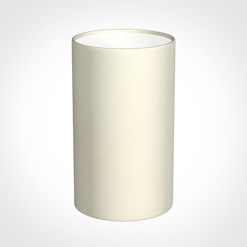 15cm Narrow Cylinder Shade in Cream Satin
