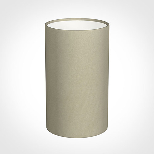 15cm Narrow Cylinder Shade in Pale Smoke Satin