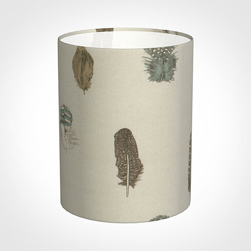 20cm Narrow Cylinder Shade in Stone Featherdown