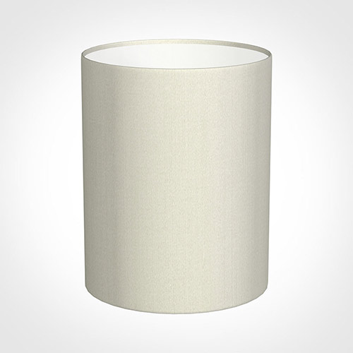 20cm Narrow Cylinder Shade in Pearl Faux Silk