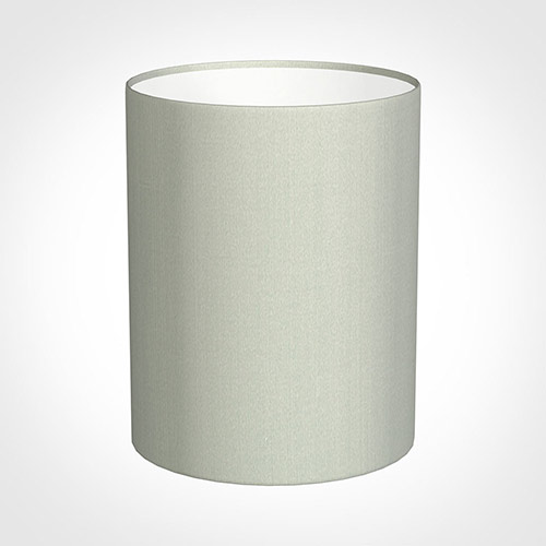 20cm Narrow Cylinder Shade in Soft Grey Faux Silk