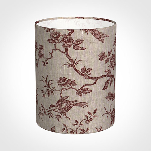 20cm Narrow Cylinder Shade in Red Isabelle