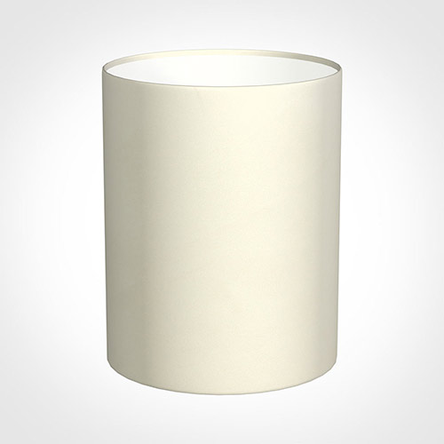 20cm Narrow Cylinder Shade in Cream Satin