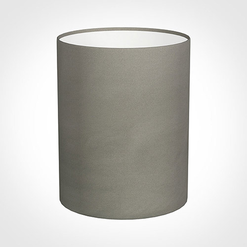 20cm Narrow Cylinder Shade in Pewter Satin