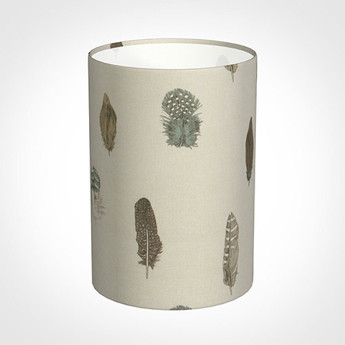 25cm Narrow Cylinder Shade in Stone Featherdown