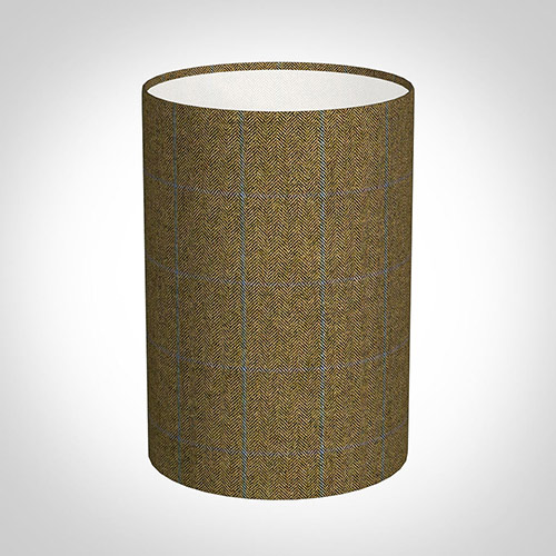 25cm Narrow Cylinder in Angus Check Lovat Wool