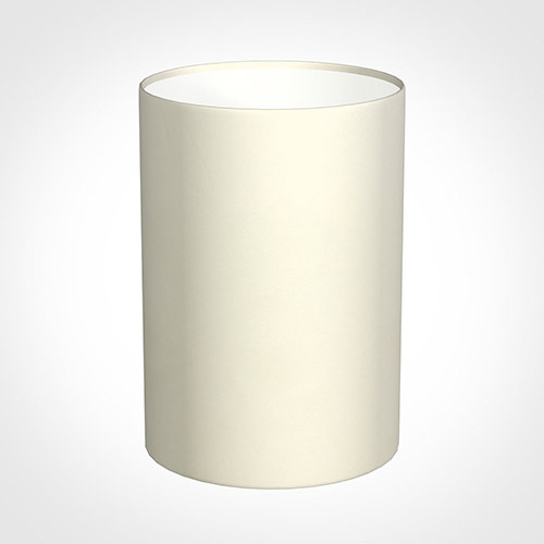 25cm Narrow Cylinder Shade in Cream Satin