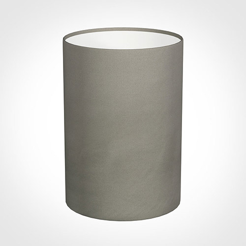 25cm Narrow Cylinder Shade in Pewter Satin
