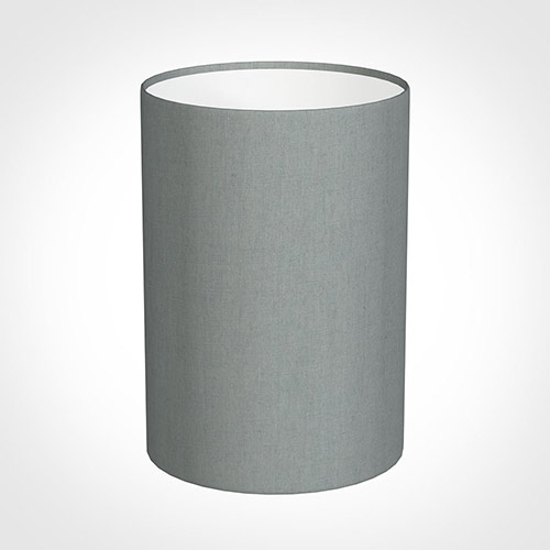 25cm Narrow Cylinder Shade in Blue Waterford Linen