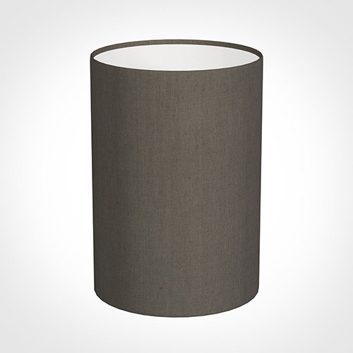 25cm Narrow Cylinder Shade in Mouse Waterford Linen
