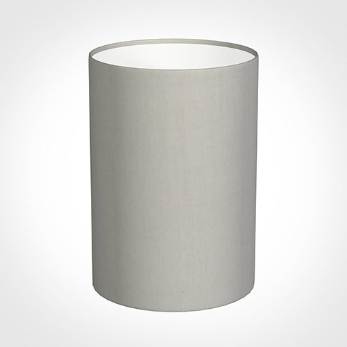 25cm Narrow Cylinder Shade in Soft Grey Waterford Linen