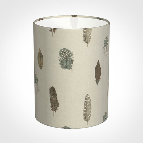 30cm Narrow Cylinder Shade in Stone Featherdown