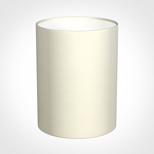 30cm Narrow Cylinder Shade in Cream Satin