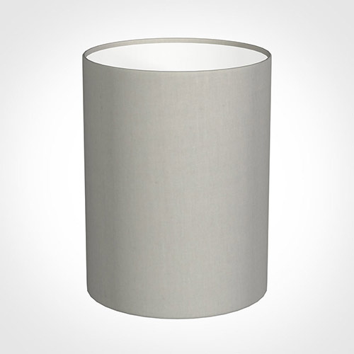 30cm Narrow Cylinder Shade in Soft Grey Waterford Linen