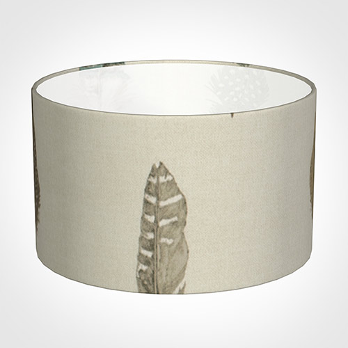 20cm Wide Cylinder Shade in Stone Featherdown
