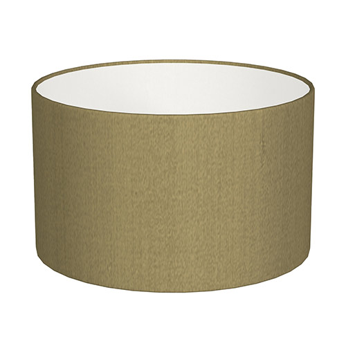20cm Wide Cylinder Shade in Dull Gold Faux Silk