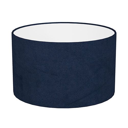 20cm Wide Cylinder Shade in Navy Blue Hunstanton Velvet