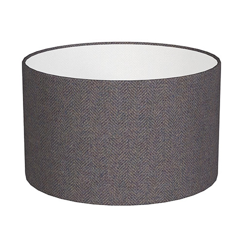 20cm Wide Cylinder in Heather Herringbone Lovat Tweed
