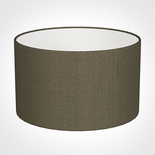 20cm Wide Cylinder Shade in Bronze Brown Silk