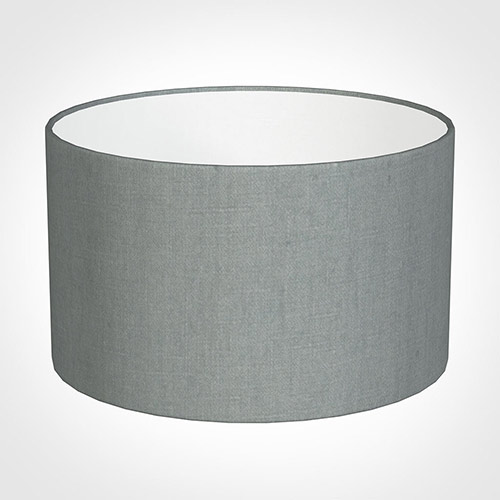 20cm Wide Cylinder Shade in Blue Waterford Linen