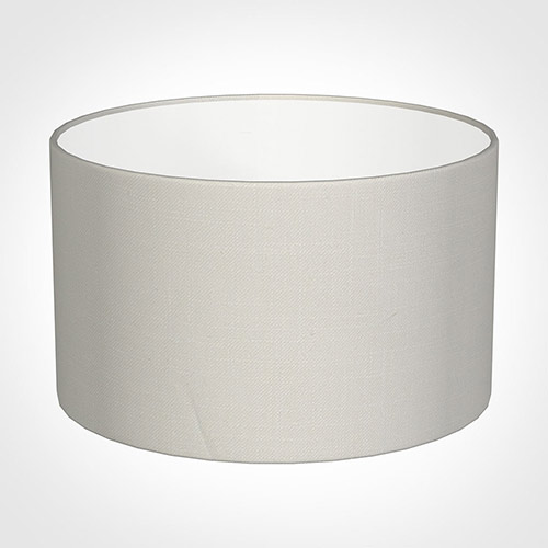 20cm Wide Cylinder Shade in Off White Waterford Linen