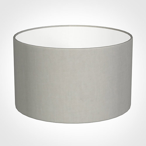20cm Wide Cylinder Shade in Soft Grey Waterford Linen