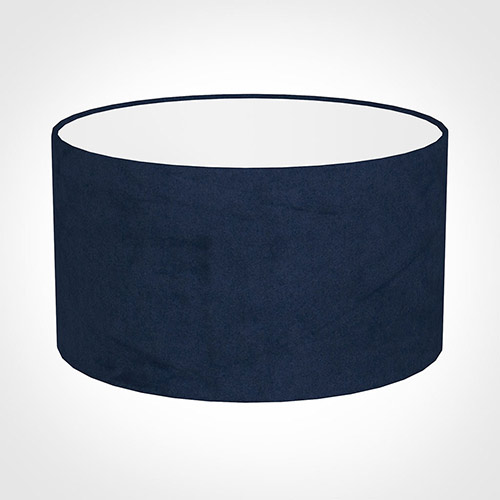25cm Wide Cylinder Shade in Navy Blue Hunstanton Velvet