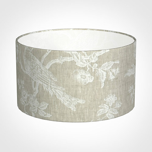 25cm Wide Cylinder Shade in White Isabelle