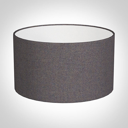 25cm Wide Cylinder in Heather Herringbone Lovat Tweed