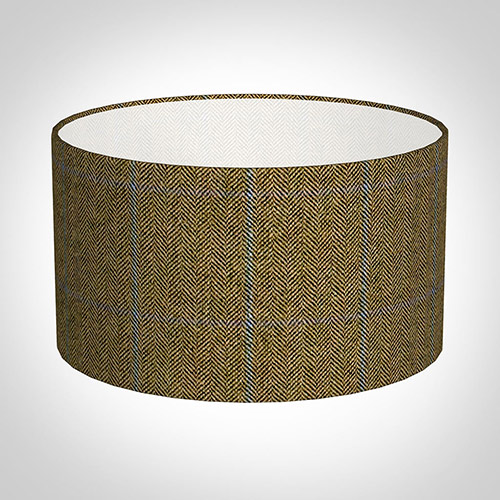 25cm Wide Cylinder in Angus Check Lovat Wool