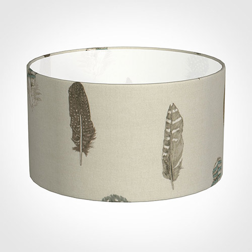 30cm Wide Cylinder Shade in Stone Featherdown