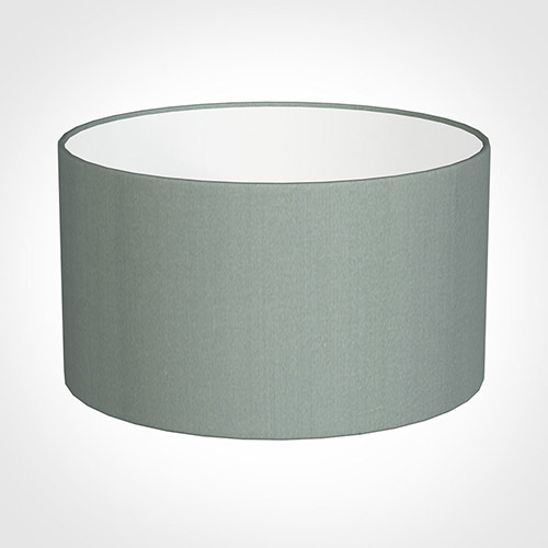 30cm Wide Cylinder Shade in Aquamarine Faux Silk
