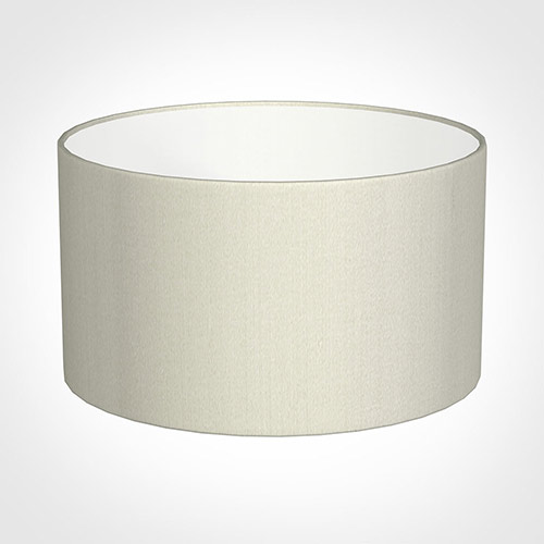 30cm Wide Cylinder Shade in Pearl Faux Silk