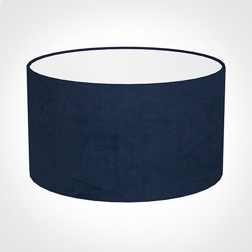 30cm Wide Cylinder Shade in Navy Blue Hunstanton Velvet