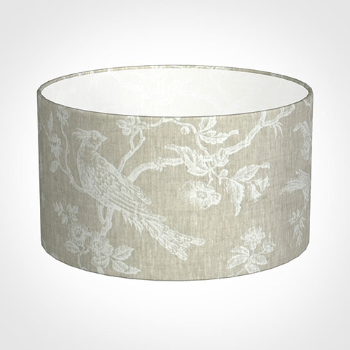 30cm Wide Cylinder Shade in White Isabelle