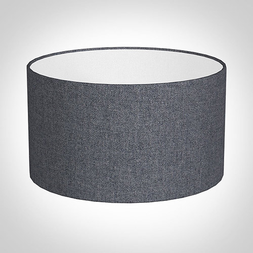 30cm Wide Cylinder in Granite Herringbone Lovat Tweed