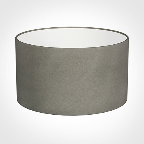 30cm Wide Cylinder Shade in Pewter Satin