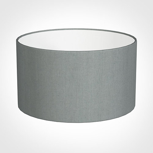 30cm Wide Cylinder Shade in Blue Waterford Linen