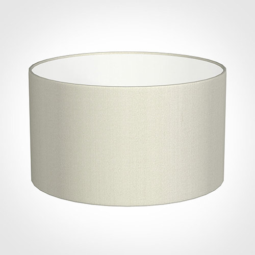 35cm Wide Cylinder Shade in Pearl Faux Silk